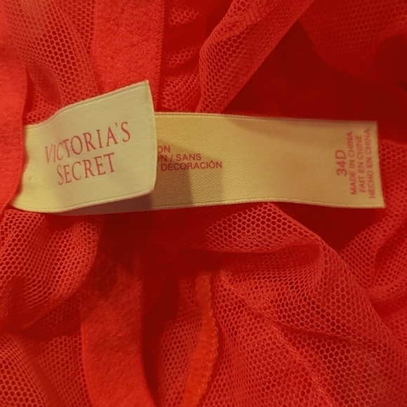 VICTORIAS Secret 34D Hot Pink Baby Doll Negligee - Picture 9 of 11